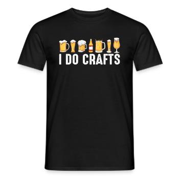 I Do Crafts Beer Drinking - Männer T-Shirt - Schwarz - Vorne - AI Model Male 178 light (178cm)