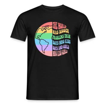 Boys Who Kiss Boys Girls Who Kiss Girls - Men's T-Shirt - black - Front - AI Model Male 178 light (178cm)
