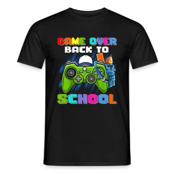Game Over Retour à l’école - T-shirt homme - noir - Devant - AI Model Male 178 light (178cm)