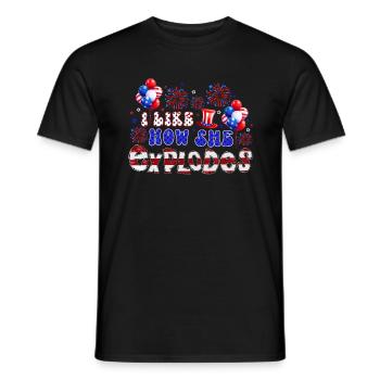 J’aime comment elle explose le 4 juillet - T-shirt homme - noir - Devant - AI Model Male 178 light (178cm)