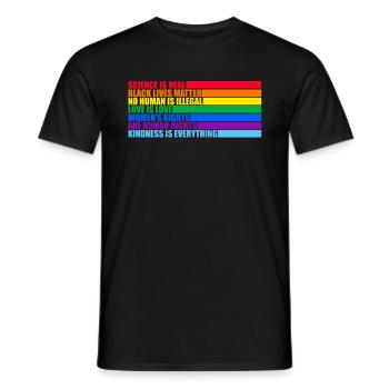 La science LGBTQ est la vraie question de la vie des Noirs - T-shirt homme - noir - Devant - AI Model Male 178 light (178cm)