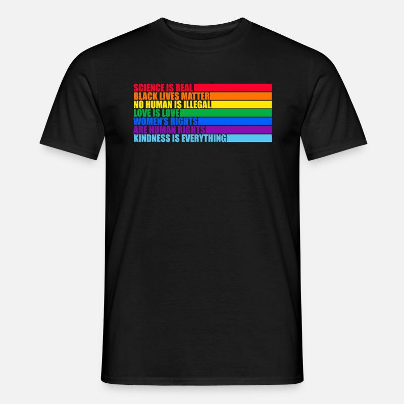 LGBTQ Science Is Real Black Lives Matter - Männer T-Shirt - Schwarz