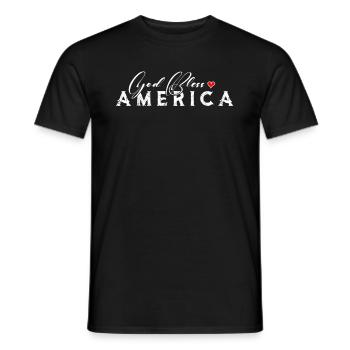 God Bless Ameria Patriotic - Männer T-Shirt - Schwarz - Vorne - AI Model Male 178 light (178cm)