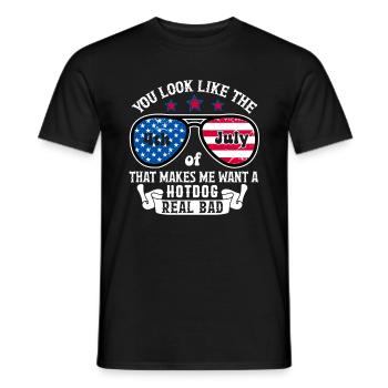 You Look Like The 4th of July - Men's T-Shirt - black - Front - AI Model Male 178 light (178cm)