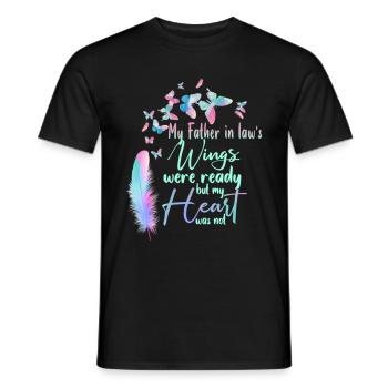 Mon beau-père Mon ange gardien drôle - T-shirt homme - noir - Devant - AI Model Male 178 light (178cm)