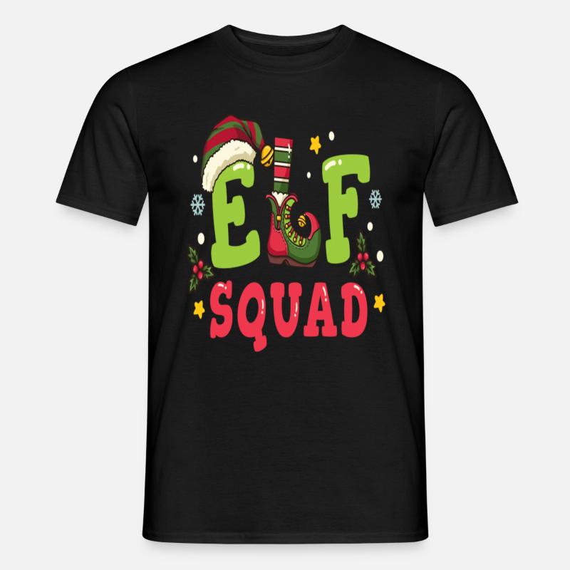 Christmas Elf Squad - Männer T-Shirt - Schwarz