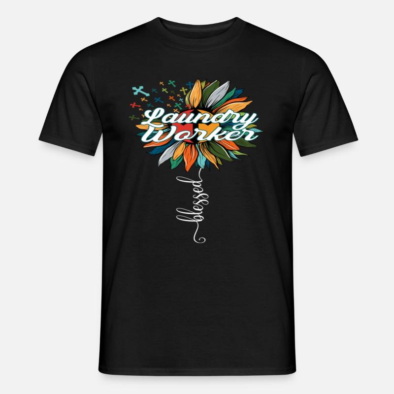 Blessed Laundry Worker - Männer T-Shirt - Schwarz