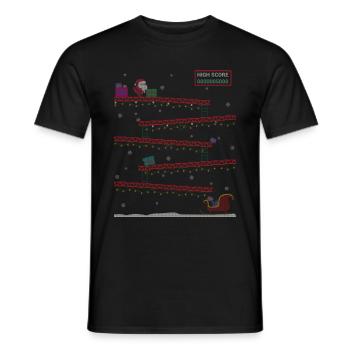 Retro Gaming Gifts Ugly Christmas Sweate - Männer T-Shirt - Schwarz - Vorne - AI Model Male 178 light (178cm)