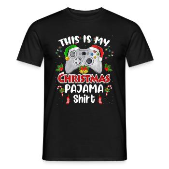 Ceci est mon joueur de pyjama de Noël - T-shirt homme - noir - Devant - AI Model Male 178 light (178cm)
