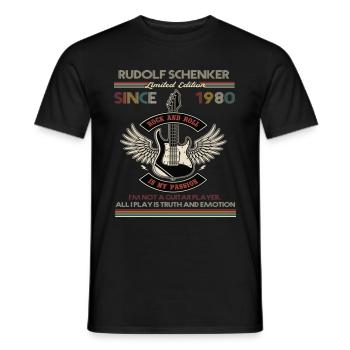 Rudolf Schnker Édition Limitée - T-shirt homme - noir - Devant - AI Model Male 178 light (178cm)