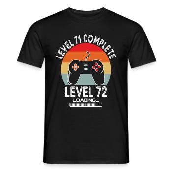 Level 71 Complete Level 72 Loading - Men's T-Shirt - black - Front - AI Model Male 178 light (178cm)