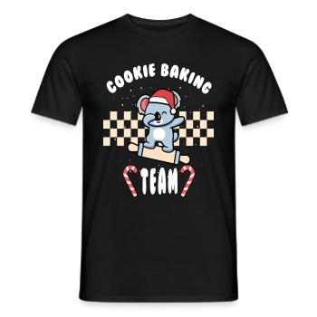 Équipe de cuisson des biscuits de Noël - T-shirt homme - noir - Devant - AI Model Male 178 light (178cm)