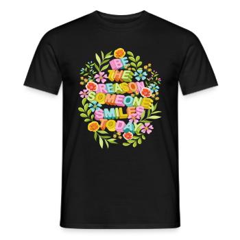 Soyez la raison pour laquelle quelqu’un sourit aujourd’hui - T-shirt homme - noir - Devant - AI Model Male 178 light (178cm)