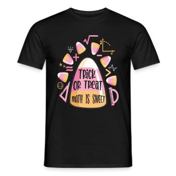 Trick Or Treat Halloween Math est un bonbon sucré maïs - T-shirt homme - noir - Devant - AI Model Male 178 light (178cm)