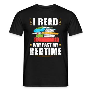 J’ai lu bien au-delà de mon amant de livre au coucher - T-shirt homme - noir - Devant - AI Model Male 178 light (178cm)