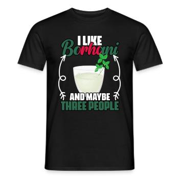 J’aime Borhani et peut-être trois personnes bangladaises - T-shirt homme - noir - Devant - AI Model Male 178 light (178cm)