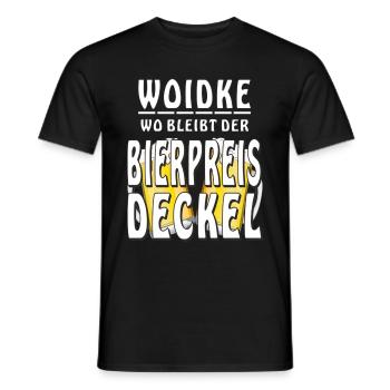 Beer Woidke Where Is The Beer Price Lid - Men's T-Shirt - black - Front - AI Model Male 178 light (178cm)