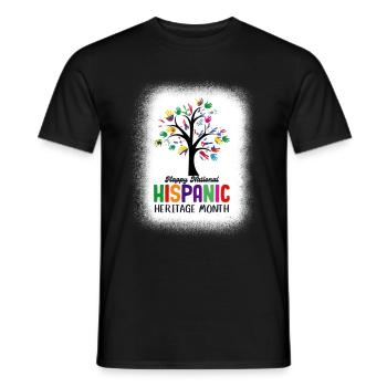 Happy National Hispanic Heritage Month Tree Roots - Men's T-Shirt - black - Front - AI Model Male 178 light (178cm)