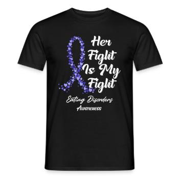 Her Fight Is My Fight In This Family We Fight - Men's T-Shirt - black - Front - AI Model Male 178 light (178cm)