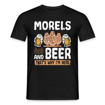 Beer Drinking Morel Hunting - Männer T-Shirt - Schwarz - Vorne - AI Model Male 178 light (178cm)