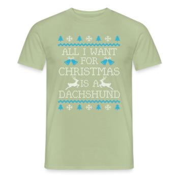 Dikh de Noël drôle - T-shirt homme - vert sauge - Devant - AI Model Male 178 light (178cm)