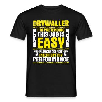 Drywaller Drywall Finisher Drywall Installer - Männer T-Shirt - Schwarz - Vorne - AI Model Male 178 light (178cm)