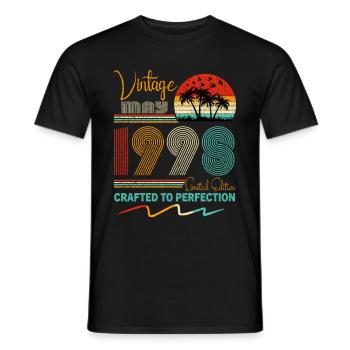 May 1998 Birthday Gift Boys Girls Vintage - Men's T-Shirt - black - Front - AI Model Male 178 light (178cm)