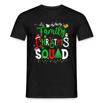 Family Christmas Matching Team Santa Elf Squad - Men's T-Shirt - black - Front - AI Model Male 178 light (178cm)