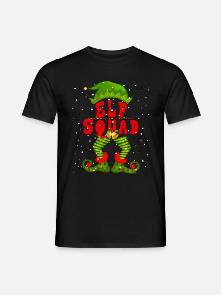 Elf Squad Cute Elf Christmas - Men's T-Shirt - black