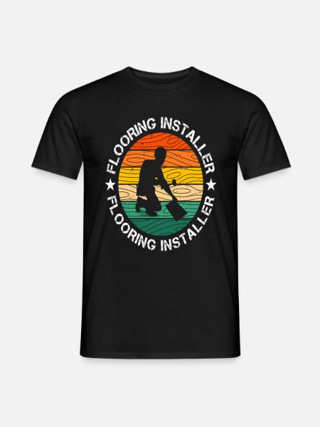 Retro Flooring Installer - Men's T-Shirt - black