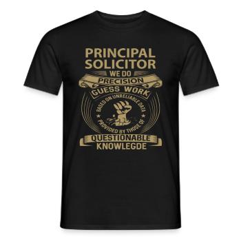 Avocat principal Nous faisons de la précision - T-shirt homme - noir - Devant - AI Model Male 178 light (178cm)