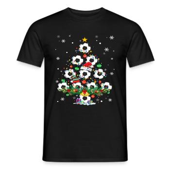 Soccer Christmas Tree Santa Pickleball Lights - Männer T-Shirt - Schwarz - Vorne - AI Model Male 178 light (178cm)