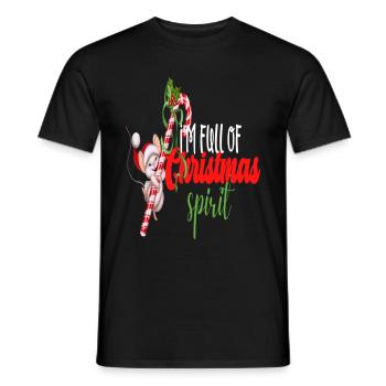 I'm Full Of Christmas Spirit - Men's T-Shirt - black - Front - AI Model Male 178 light (178cm)