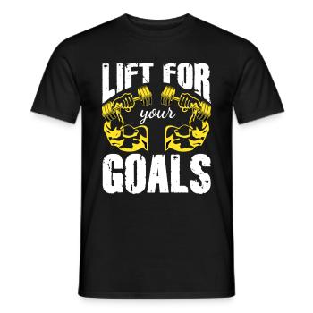 Lift For Your Goals Bodybuilding Gym - T-shirt homme - noir - Devant - AI Model Male 178 light (178cm)