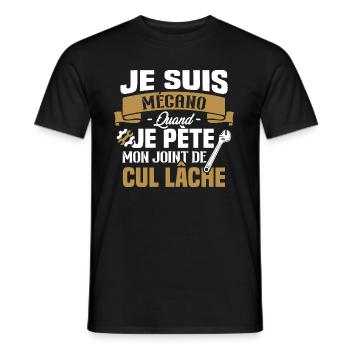 Je suis mécano humour cadeau mécanicien - T-shirt homme - noir - Devant - AI Model Male 178 light (178cm)