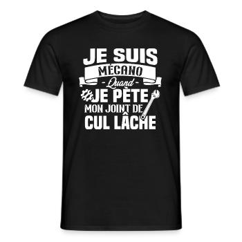 Je suis mécano humour cadeau mécanicien - T-shirt homme - noir - Devant - AI Model Male 178 light (178cm)
