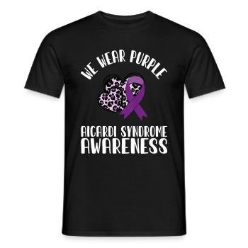 We Wear Purple For Aicardi Syndrome Awareness - Männer T-Shirt - Schwarz - Vorne - AI Model Male 178 light (178cm)