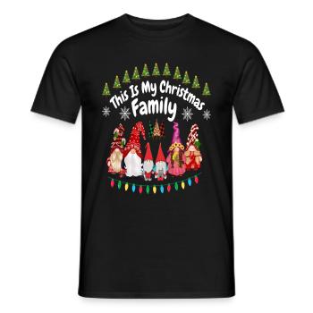 Ceci est ma famille de Noël - T-shirt homme - noir - Devant - AI Model Male 178 light (178cm)