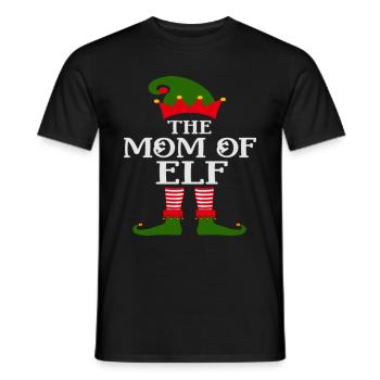 The Mom of Elf Ugly Christmas - Men's T-Shirt - black - Front - AI Model Male 178 light (178cm)
