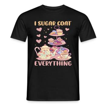 I Sugar Coat Everything Funny Baking - T-shirt homme - noir - Devant - AI Model Male 178 light (178cm)