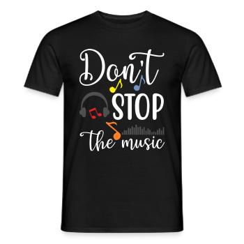 N'arrêtez pas la musique - T-shirt homme - noir - Devant - AI Model Male 178 light (178cm)