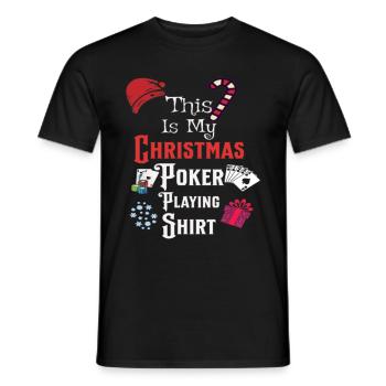 C'est ma chemise de jeu de poker de Noël - T-shirt homme - noir - Devant - AI Model Male 178 light (178cm)