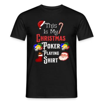 C'est ma chemise de jeu de poker de Noël drôle - T-shirt homme - noir - Devant - AI Model Male 178 light (178cm)