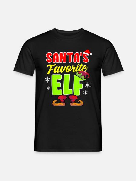 Julemandens yndlingsalvegruppe-familiejul - Mænd T-shirt - sort