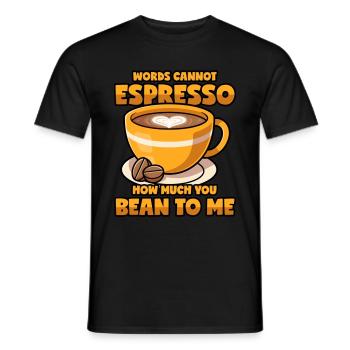Espresso disant Coffee Bean Coffee Pun - T-shirt homme - noir - Devant - AI Model Male 178 light (178cm)