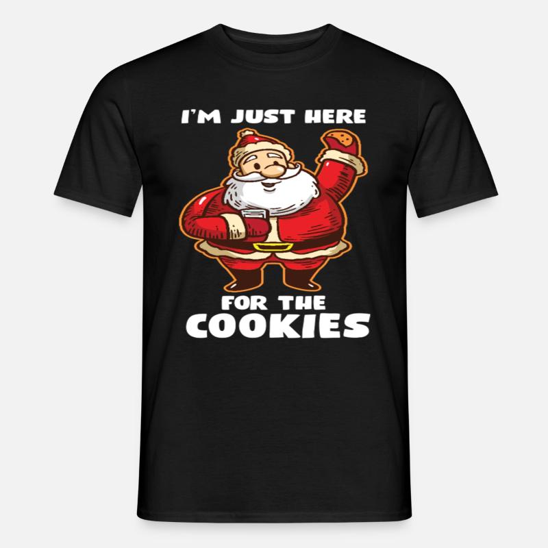 I'm Just Here For The Cookies Funny Cookie - Männer T-Shirt - Schwarz