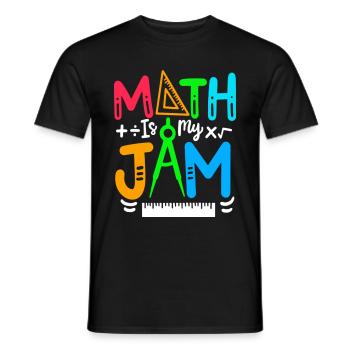 Math is My Jam Funny Math Teacher - T-shirt homme - noir - Devant - AI Model Male 178 light (178cm)
