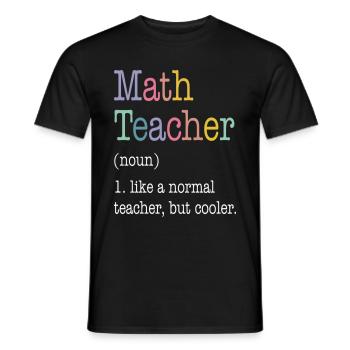 Professeur de mathématiques comme un professeur normal mais plus cool - T-shirt homme - noir - Devant - AI Model Male 178 light (178cm)