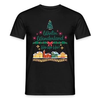 Christmas Ho Ho Ho - Men's T-Shirt - black - Front - AI Model Male 178 light (178cm)