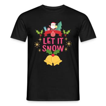 Noël Laissez la neige - T-shirt homme - noir - Devant - AI Model Male 178 light (178cm)